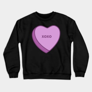 XOXO Purple Heart Crewneck Sweatshirt